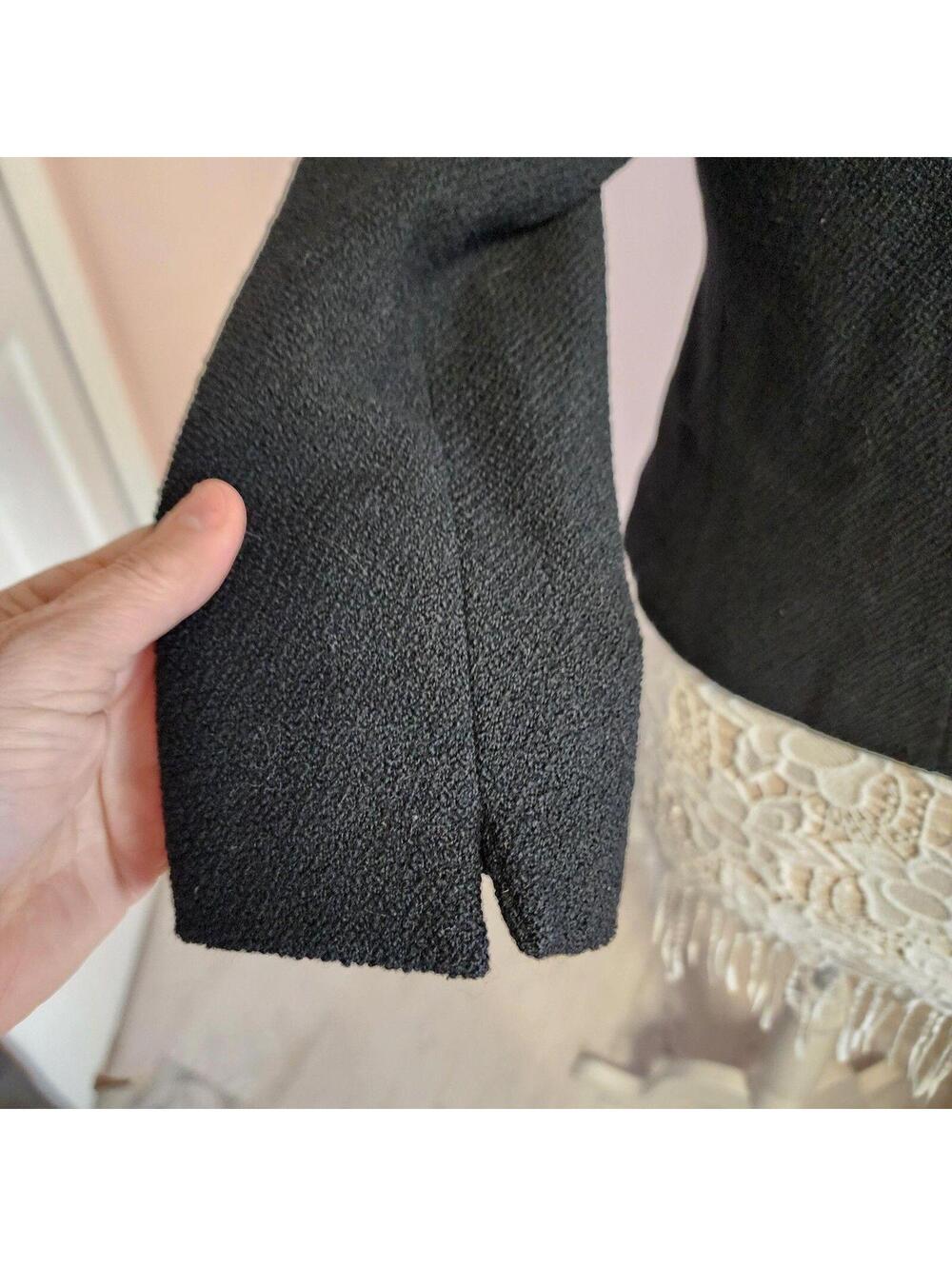 Vintage Jigsaw England Textured Black Blazer Jacket Women's Size 10 EUC - Picture 5 of 9
